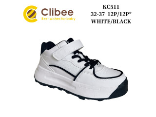 Кросівки дитячі Clibee KC511 white-black 32-37