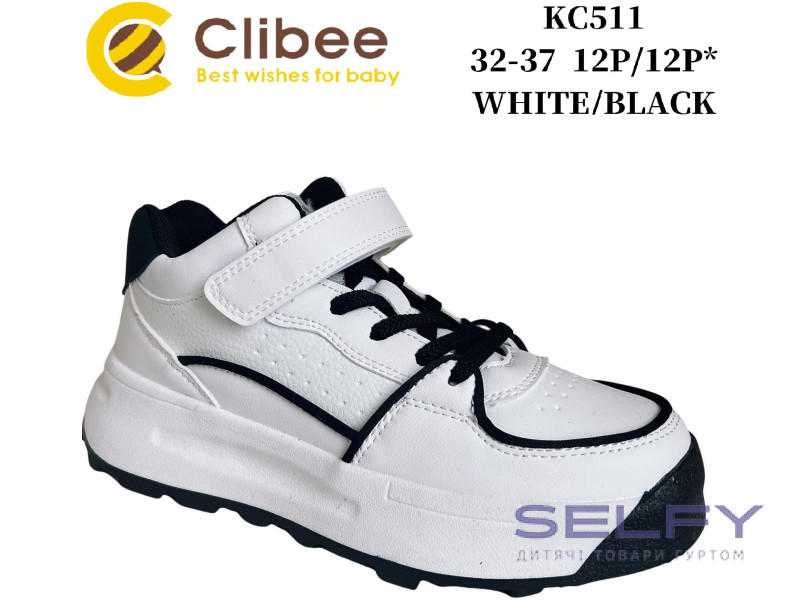 Кросівки дитячі Clibee KC511 white-black 32-37, Фото 1