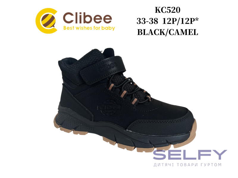 Черевики дитячі Clibee KC520 black-camel 33-38, Фото 1