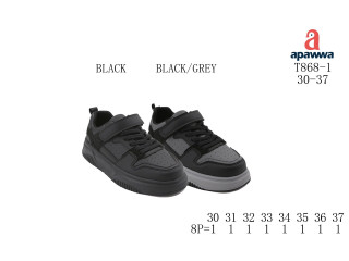Кросівки дитячі  Apawwa T868 black-grey 30-37