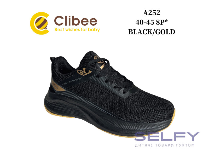 Кросівки Clibee A252 black-gold 40-45, Фото 1