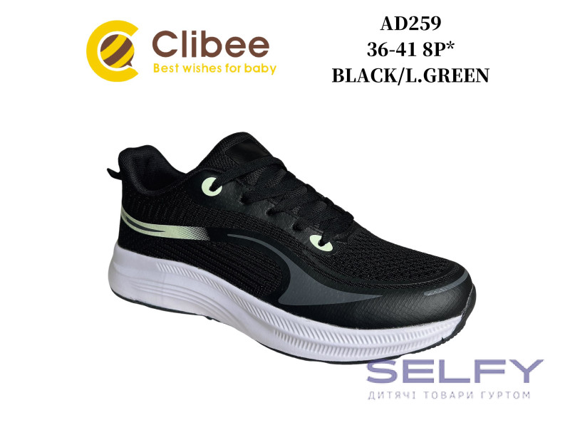 Кросівки Clibee AD259 black-l.green 36-41, Фото 1