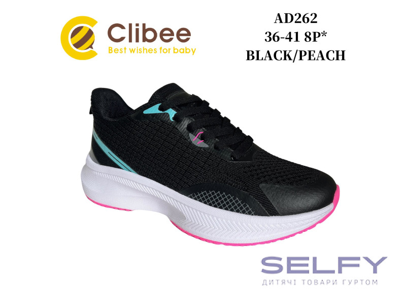 Кросівки Clibee AD262 black-peach 36-41, Фото 1