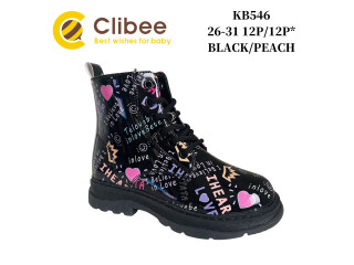 Черевики дитячі Clibee KB546 black-peach 26-31