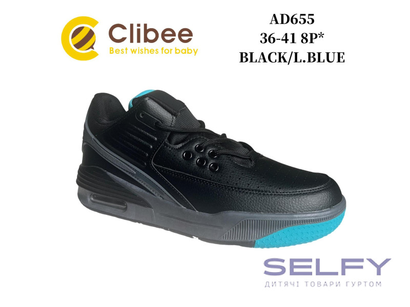 Кроссовки Clibee AD655 black-l.blue 36-41, Фото 1