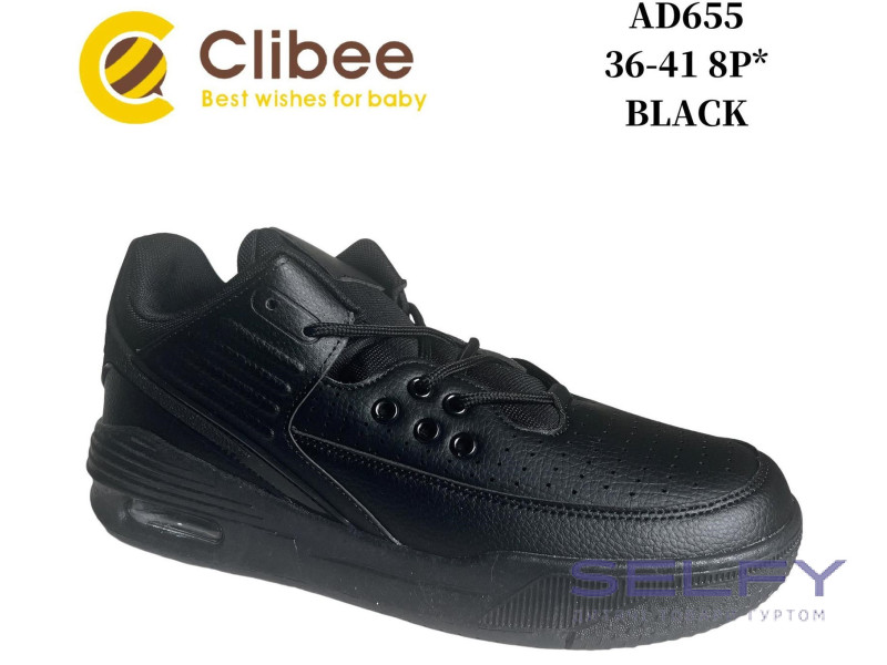 Кроссовки Clibee AD655 black 36-41, Фото 1