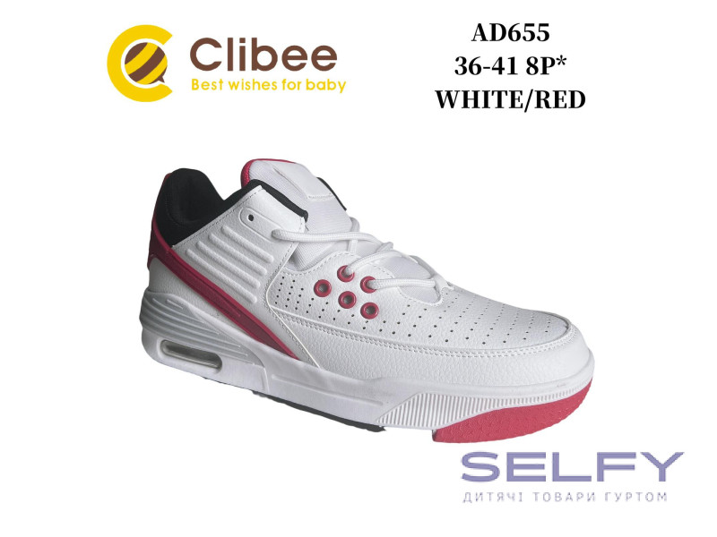 Кросівки Clibee AD655 white-red 36-41, Фото 1
