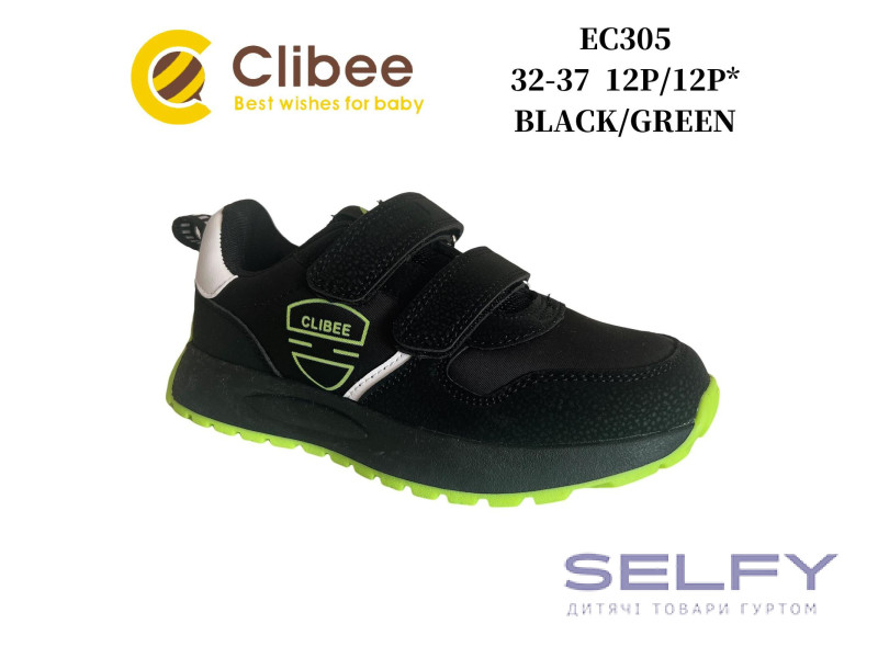 Кросівки дитячі Clibee EC305 black-green 32-37, Фото 1