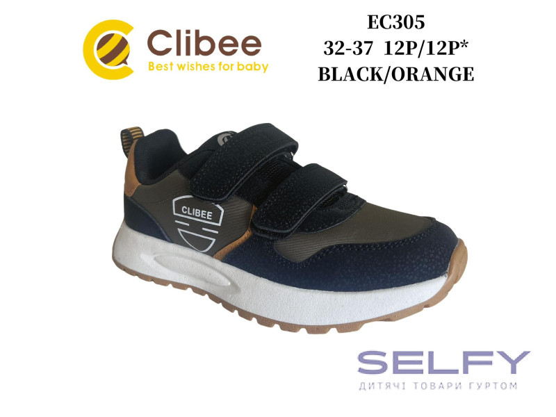 Кросівки дитячі Clibee EC305 black-orange 32-37, Фото 1
