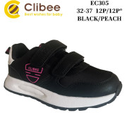 Кросівки дитячі Clibee EC305 black-peach 32-37