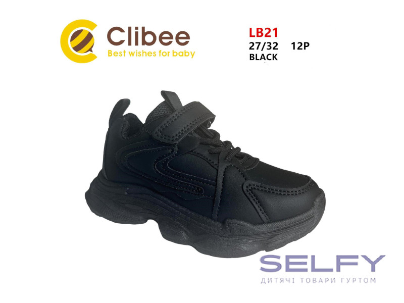 Кросівки дитячі Clibee LB21 black 27-32, Фото 1