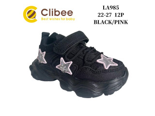 Кроссовки детские Clibee LA985 black-pink 22-27