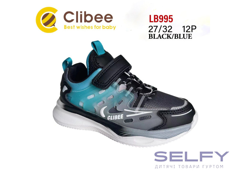 Кросівки дитячі Clibee LB995 black-blue 27-32, Фото 1