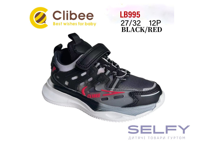 Кросівки дитячі Clibee LB995 black-red 27-32, Фото 1
