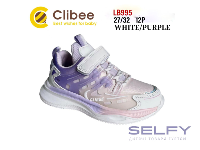Кросівки дитячі Clibee LB995 white-purple 27-32, Фото 1