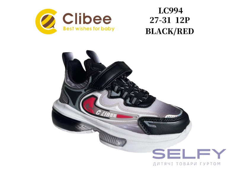 Кросівки дитячі Clibee LC994 black/red 27-31, Фото 1