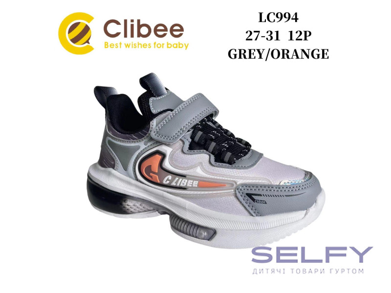 Кросівки дитячі Clibee  LC994 grey/orange 27-31, Фото 1