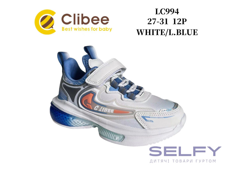 Кросівки дитячі Clibee  LC994 white/l.blue 27-31, Фото 1