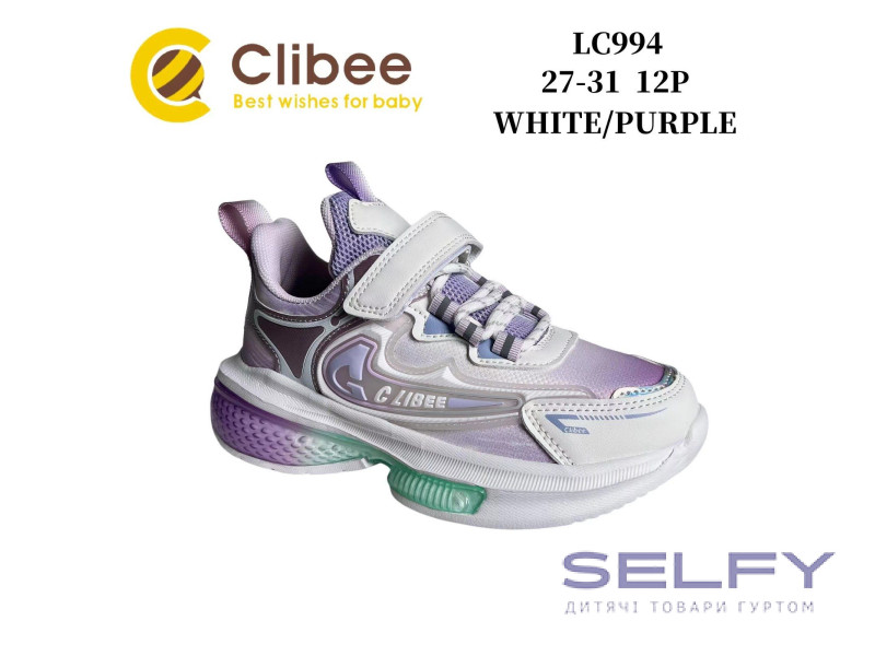 Кросівки дитячі Clibee  LC994 white/purple 27-31, Фото 1