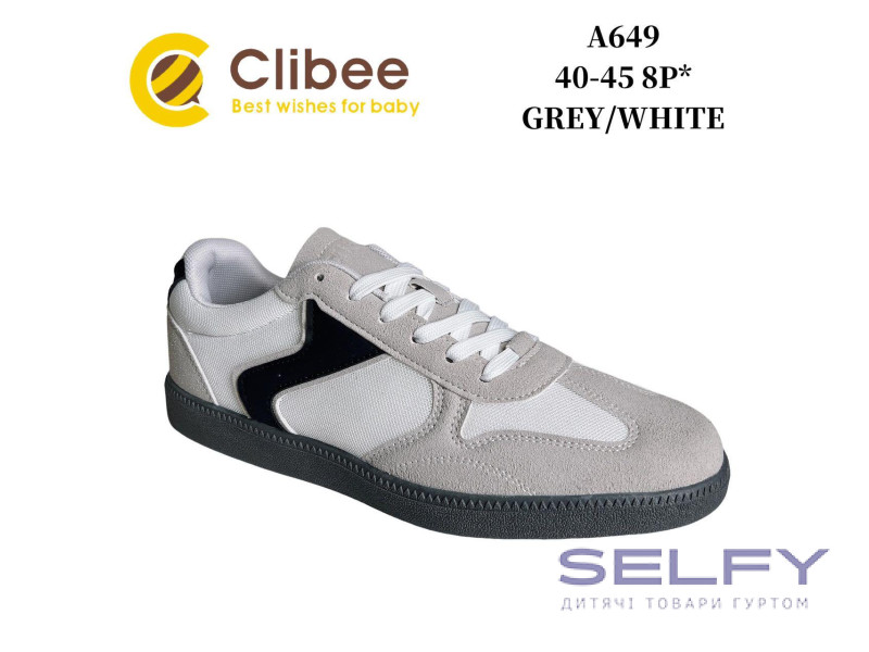 Кросівки дитячі Clibee A649 grey-white 40-45, Фото 1