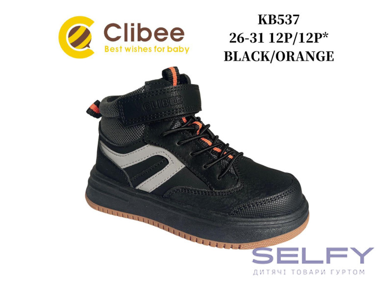 Хайтопи дитячі Clibee KB537 black-orange 26-31, Фото 1