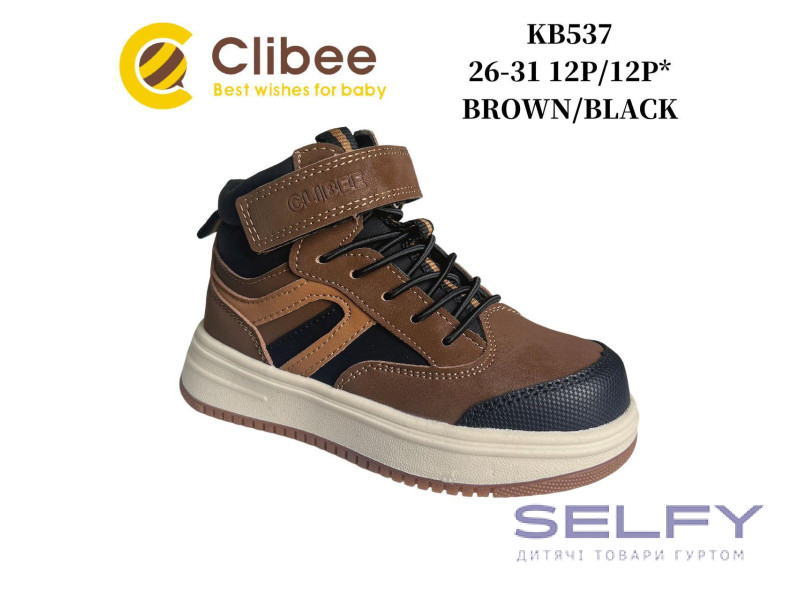 Хайтопи дитячі Clibee KB537 brown-black 26-31, Фото 1