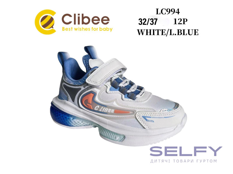 Кросівки дитячі Clibee LC994  white-l.blue 32-37, Фото 1