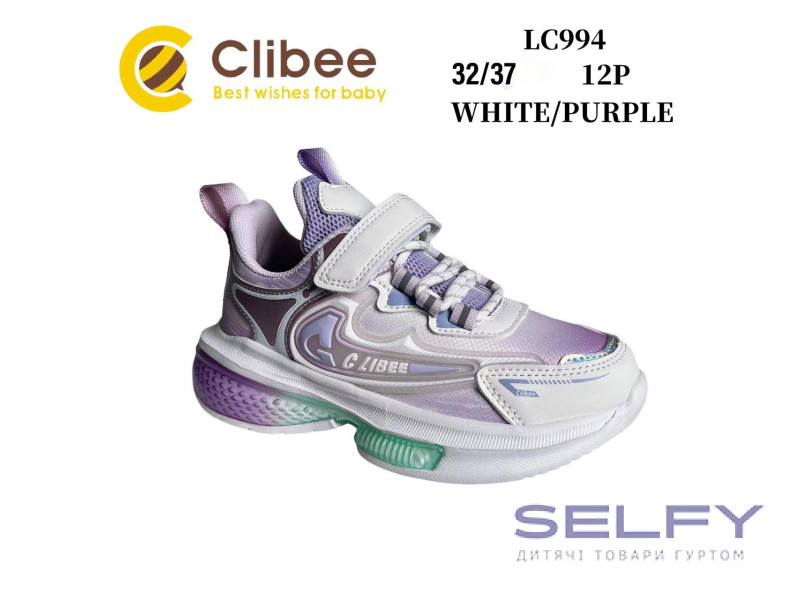 Кросівки дитячі Clibee LC994  white-purple 32-37, Фото 1
