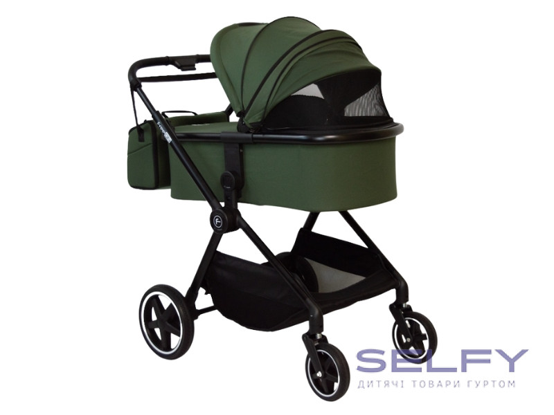 Коляска для дитини універсальна 3 в 1 FreeON Zack, olive, Фото 3