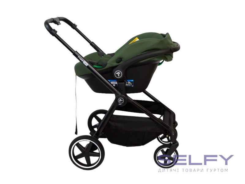 Коляска для ребенка универсальная 3 в 1 FreeON Zack, olive, Фото 4