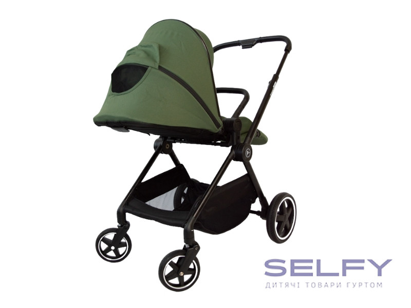 Коляска для ребенка универсальная 3 в 1 FreeON Zack, olive, Фото 8