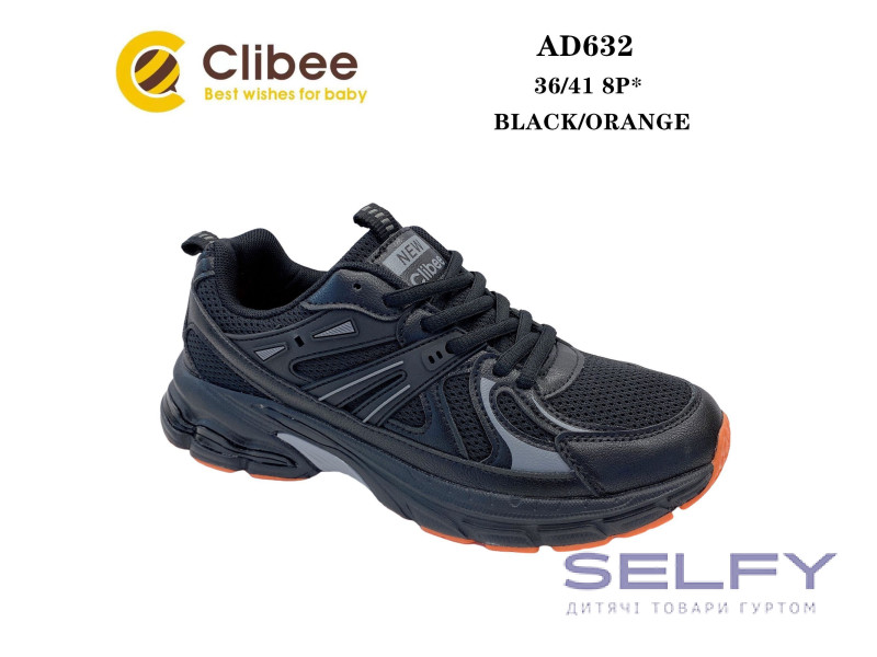 Кросівки Clibee AD632 black-orange 36-41, Фото 1