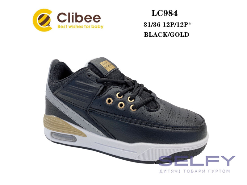 Кросівки Clibee LC984 black-gold 31-36, Фото 1