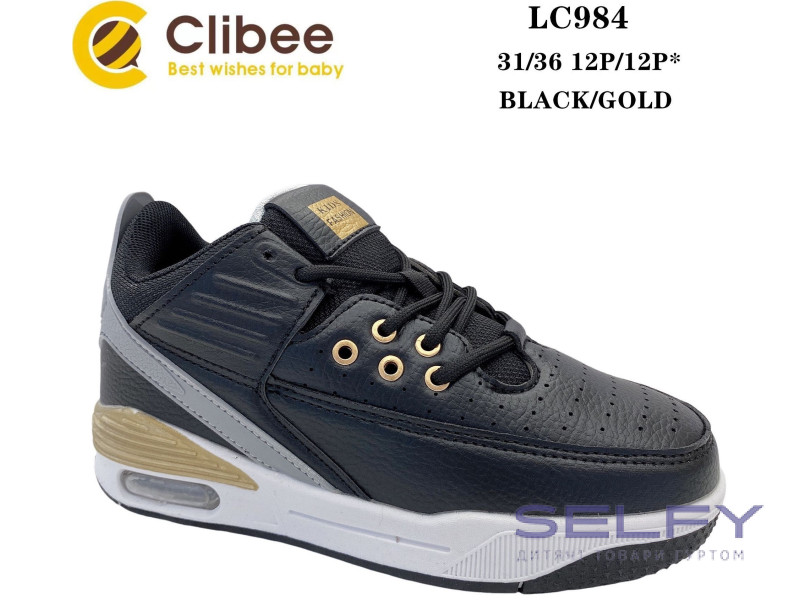 Кросівки Clibee LC984 black-gold 31-36, Фото 1