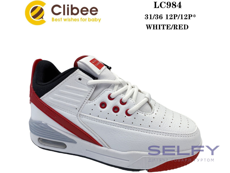 Кроссовки Clibee LC984 white-red 31-36, Фото 1