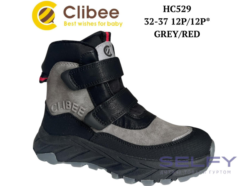 Черевики зимові Clibee HC529 grey-red 32-37, Фото 1