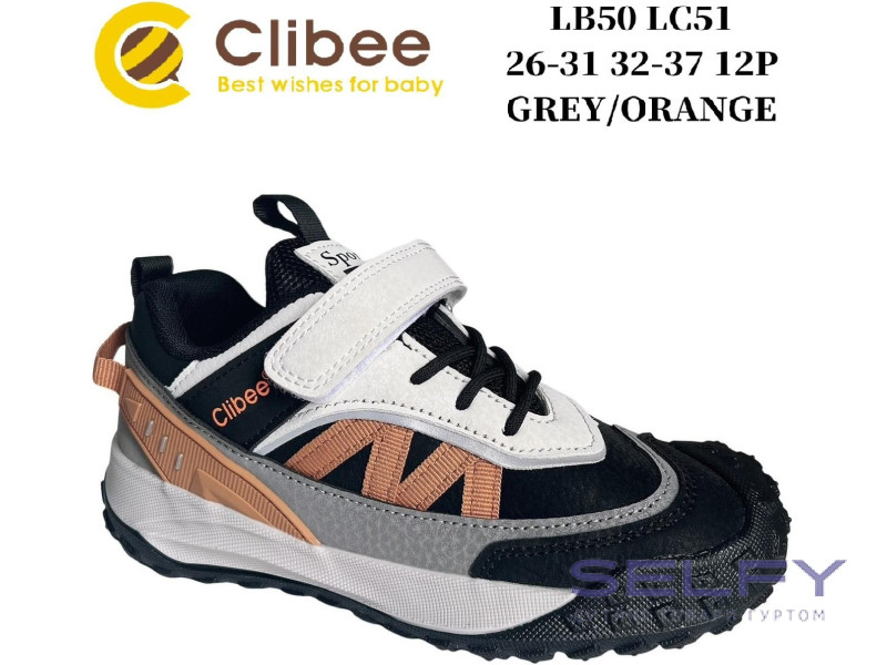 Кросівки Clibee LB50 grey-orange 26-31, Фото 1