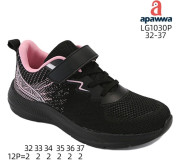 Кросівки дитячі Apawwa LG1030P black-pink 32-37