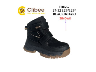 Черевики зимові Clibee HB557 black-khaki 27-32