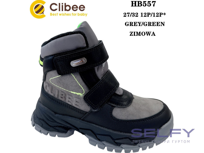 Черевики зимові Clibee HB557 grey-green 27-32, Фото 1