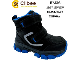 Черевики зимові Clibee HA503 black-blue 22-27