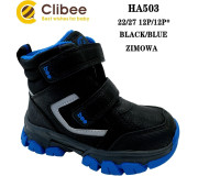 Черевики зимові Clibee HA503 black-blue 22-27