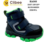 Черевики зимові Clibee HA503 blue-green 22-27