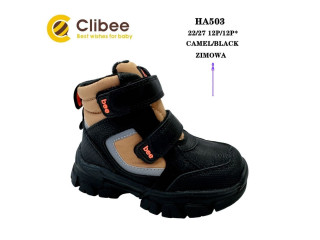 Черевики зимові Clibee HA503 camel-black 22-27