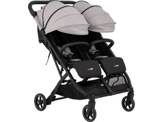 Коляска для ребенка прогулочная FreeON Active TWIN, серая