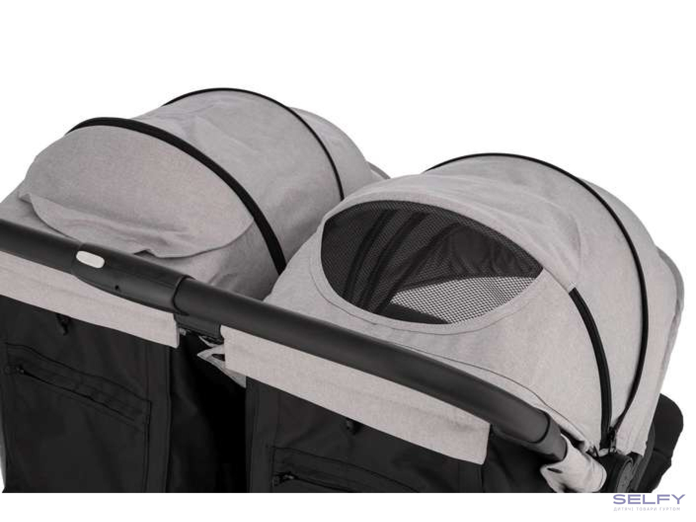 Коляска для дитини прогулянкова FreeON Active TWIN, сіра, Фото 5