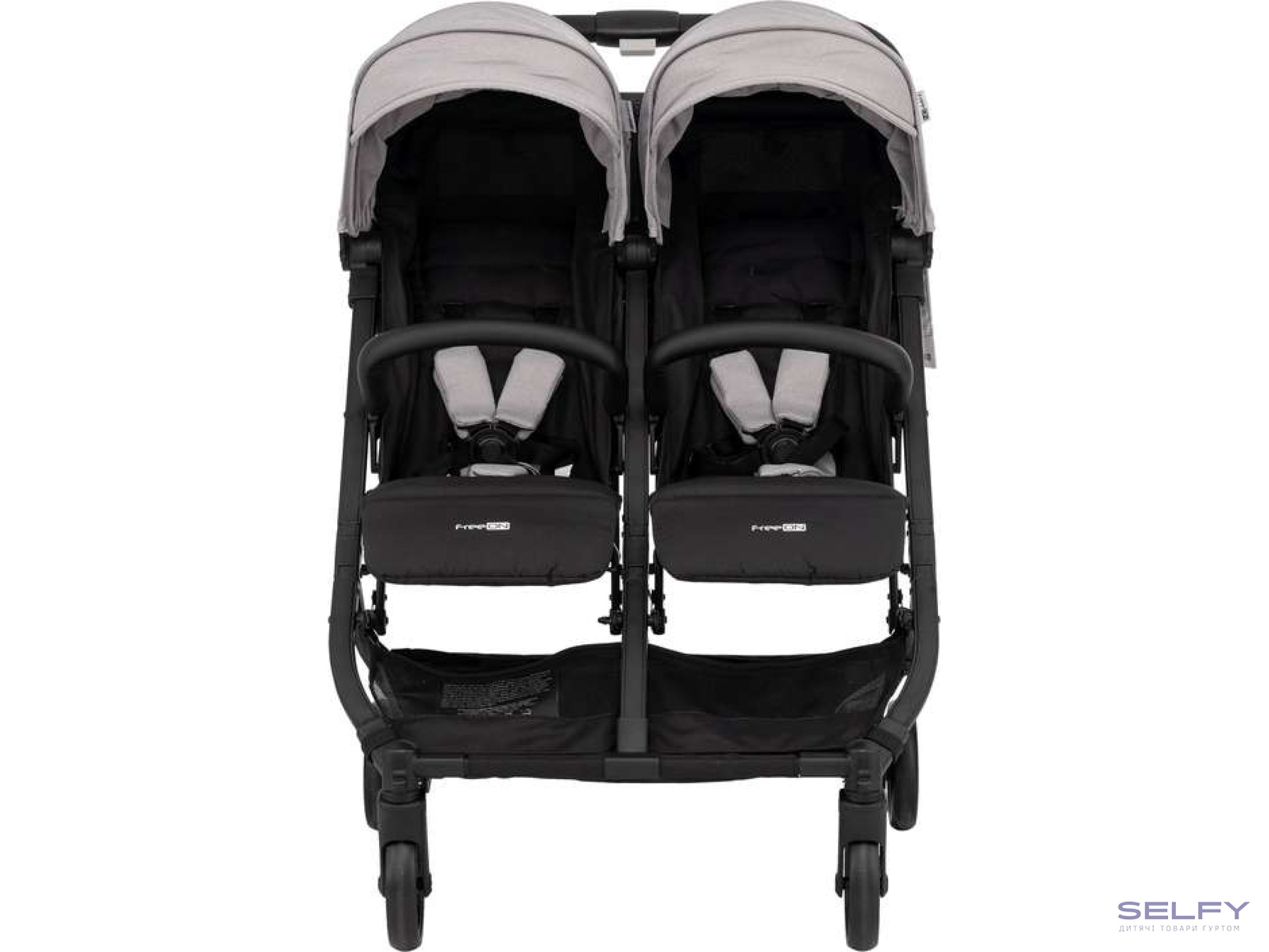 Коляска для дитини прогулянкова FreeON Active TWIN, сіра, Фото 7