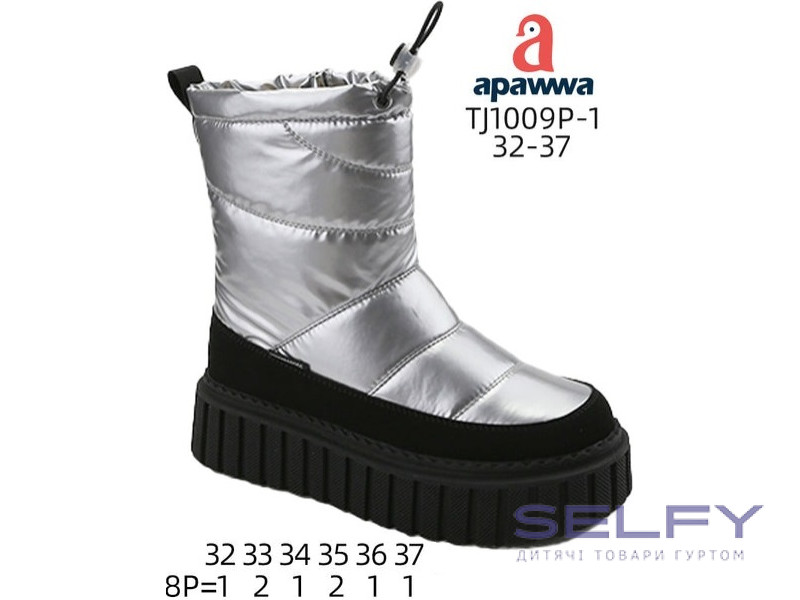 Дутики Apawwa TJ1009P-1 silver 32-37, Фото 1