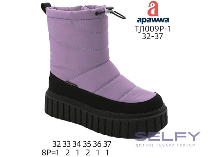 Дутики Apawwa TJ1009P-1 purple 32-37, Фото 1
