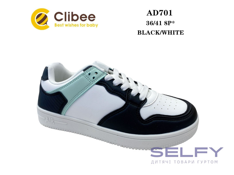 Кросівки Clibee AD701 black-white 36-41, Фото 1